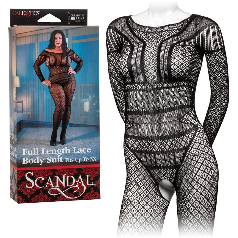 SE2711-85-3<br> Scandal Full Length Lace Body Suit<br> Plus Size