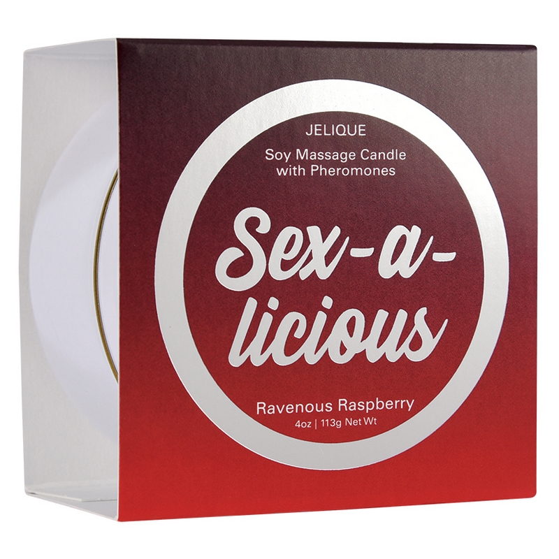 NEW JEL4504-04 Jelique Products 4 oz  Massage Candle Sex-A-Licious Ravenous Raspberry