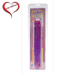 D0287-05 Doc Johnson  Crystal Jellies12” Jr. Double Dong Purple