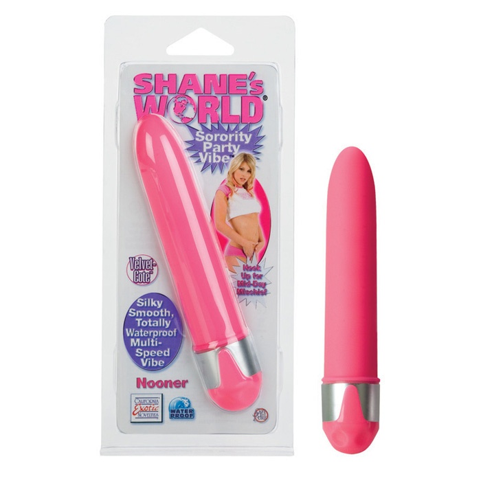 SE0536-10-2   California Exotics 4.75" Shane's World Sorority Party Vibe Nooner Pink