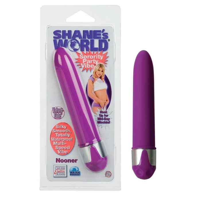 SE0536-30-2   California Exotics 4.75" Shane's World Sorority Party Vibe Nooner Purple