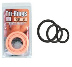 SE1421-03-2 California Exotics Tri-Rings Black