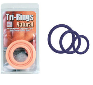SE1421-12-2 California Exotics Tri-Rings Blue