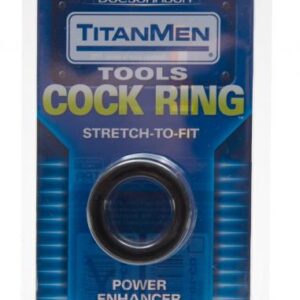 D3503-01 CD Doc Johnson Titanmen Tools Cock Ring Black