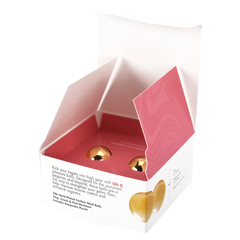 C7002-00 Classic Erotica Oh K Pleasure Balls 24K Gold Plated