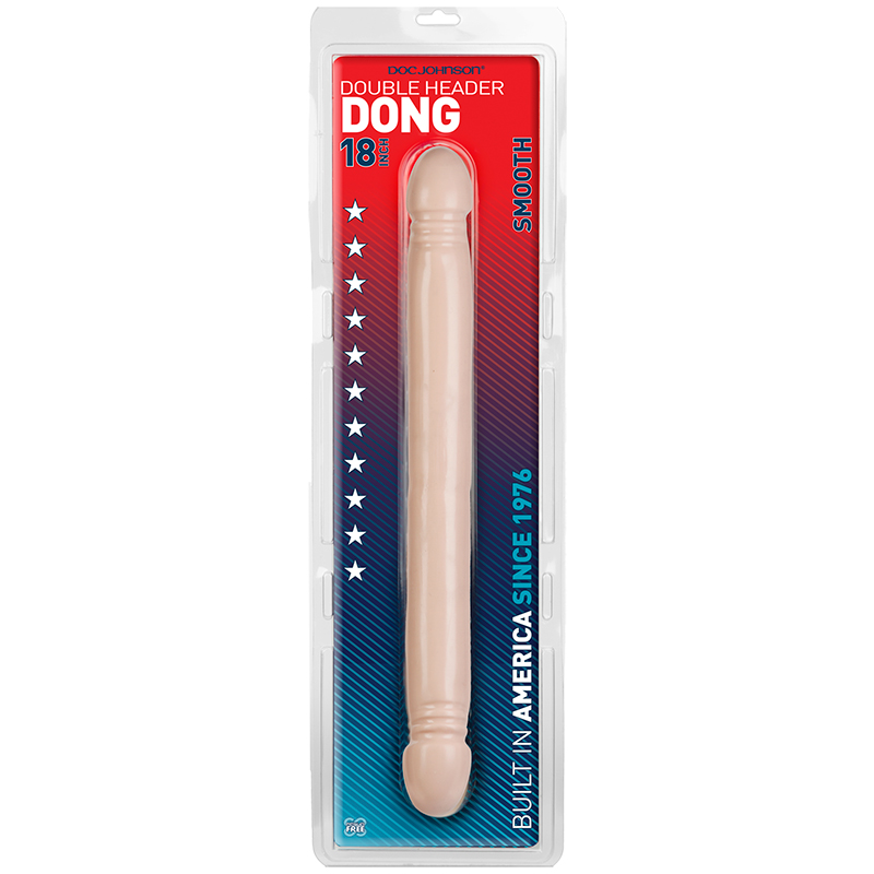 D0210-00 CD Doc Johnson 18” Smooth Double Header White