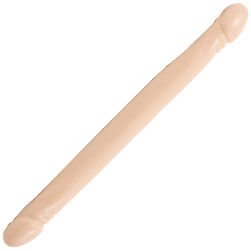 D0210-00 CD<br> Doc Johnson<br> 18” Smooth Double Header<br> White D0210-00 CD Doc Johnson 18” Smooth Double Header White