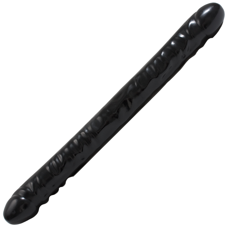 D0211-01 CD<br> Doc Johnson<br> 18” Veined Double Header<br> Black D0211-01 CD Doc Johnson 18” Veined Double Header Black