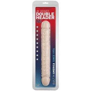 D0212-01 CD Doc Johnson  12” Jr. Veined Double Header White