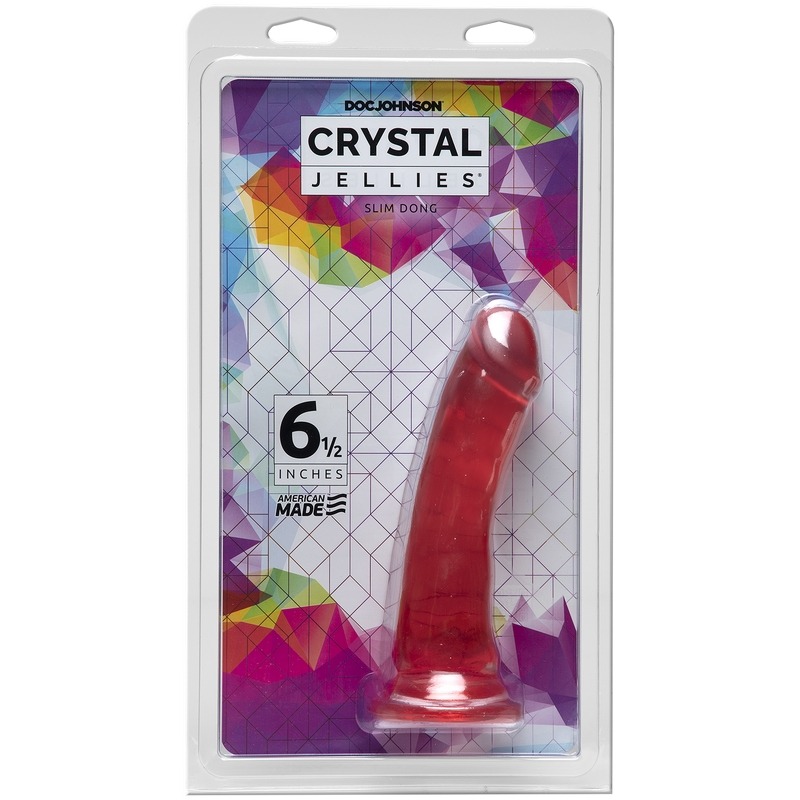 D0285-04 CD Doc Johnson Crystal Jellies®  Slim Dong 6.5  Pink