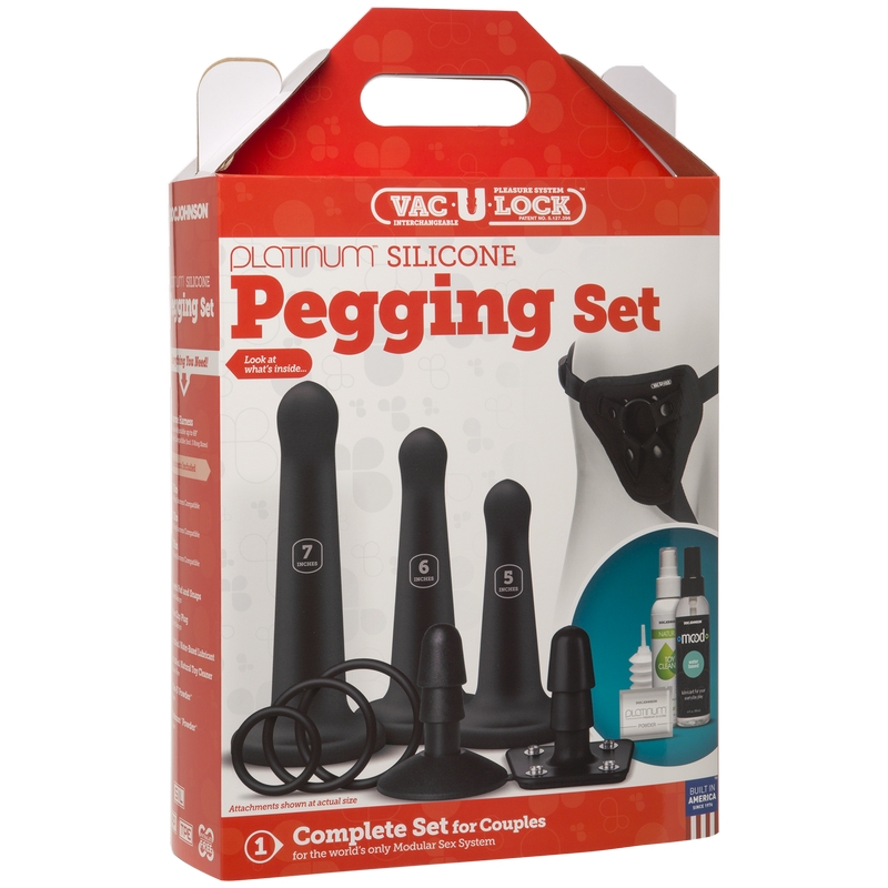 D1070-50 BX Doc Johnson Vac-U-Lock Silicone Pegging Set