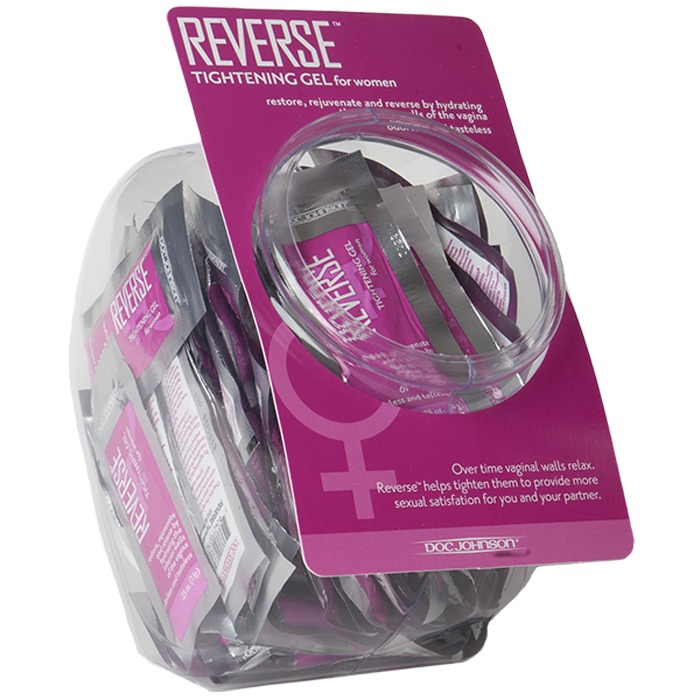 D1312-60 BX Doc Johnson  Reverse Tightening Gel For Women Foil Pak Bowl of 100
