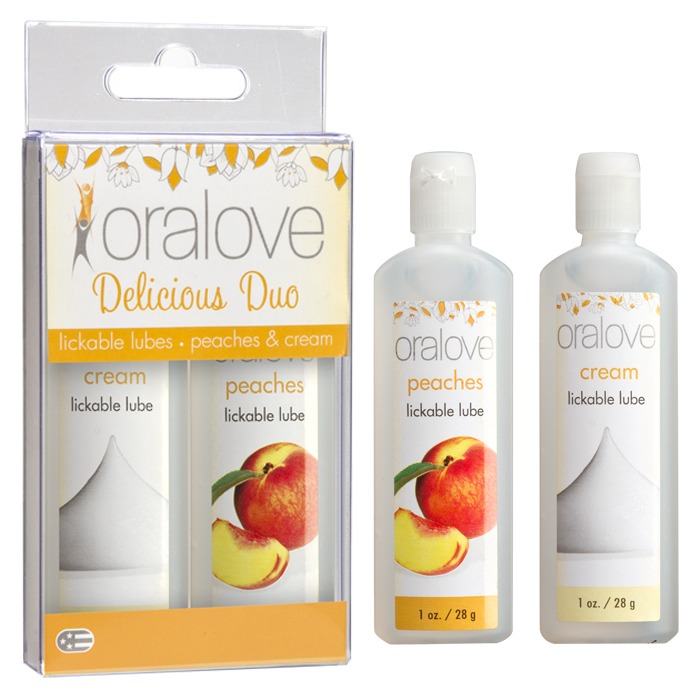 D1355-01 BX Doc Johnson  Oralove Delicious Duo Peaches & Cream