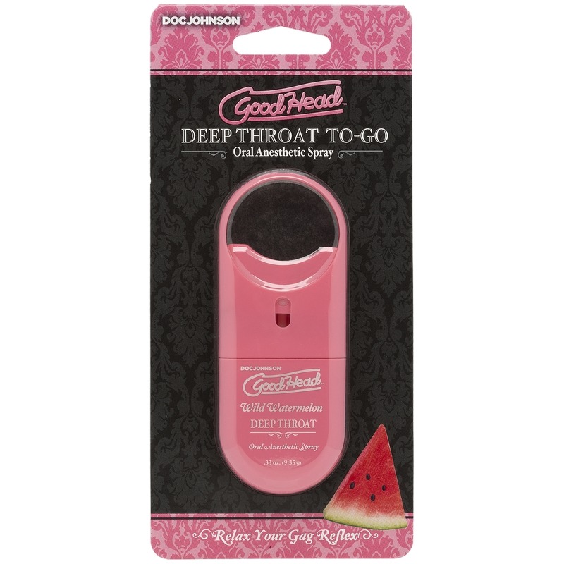 D1360-40 CD Doc Johnson GoodHead™ To-Go Deep Throat Spray Wild Watermelon