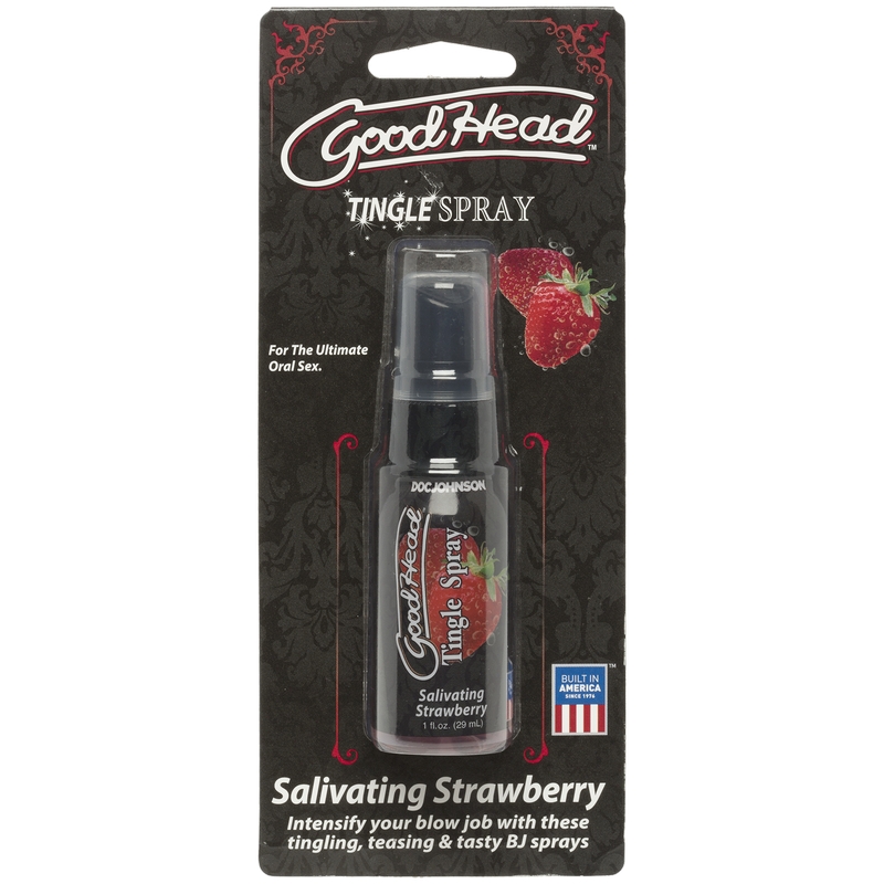 D1360-55 CD Doc Johnson GoodHead Tingle Spray Salivating Strawberry