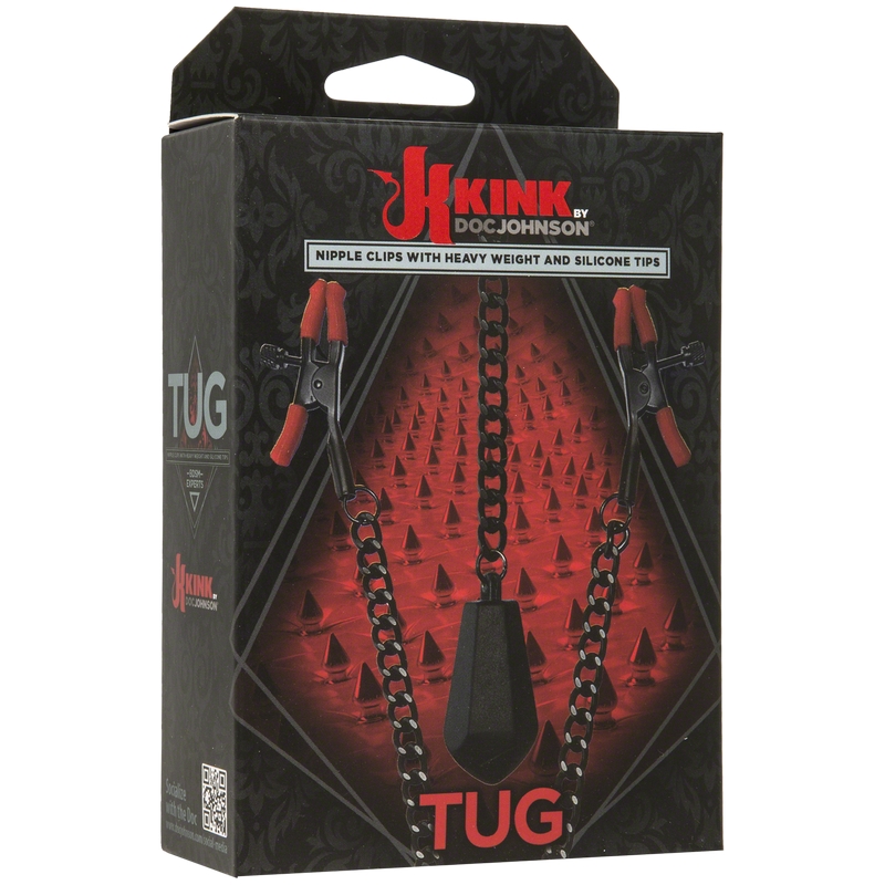 D2404-06 BX Doc JohnsonKink Nipple Clips with Heavy Weight and Silicone Tips