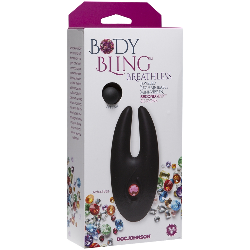 D7018-04 BX Doc Johnson Body Bling Breathless Rechargeable Mini Vibe Pink