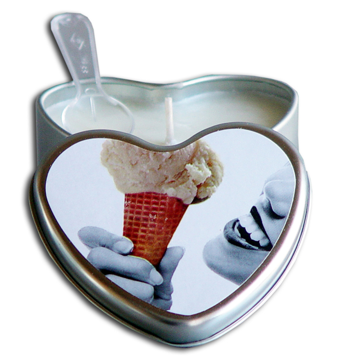 EB3001 Earthly Body 4.7 oz. Heart Tin Edible Massage CandleVanilla
