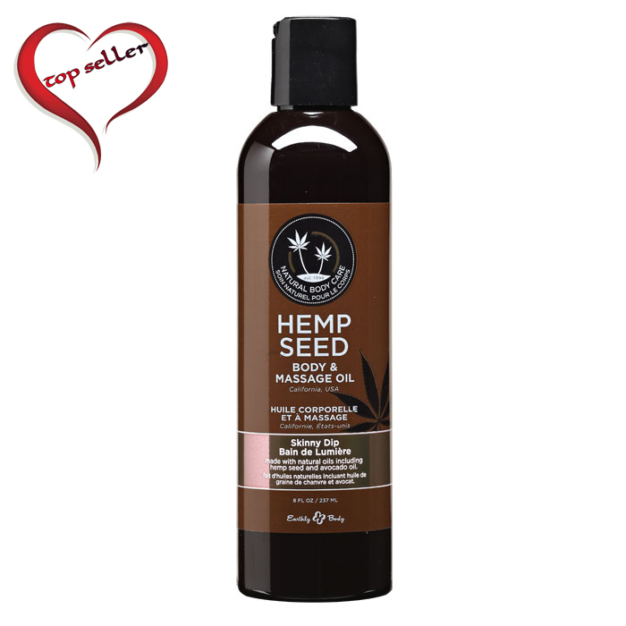 EB4004 Earthly Body 8 oz. Hemp Seed Massage Oil Skinny Dip