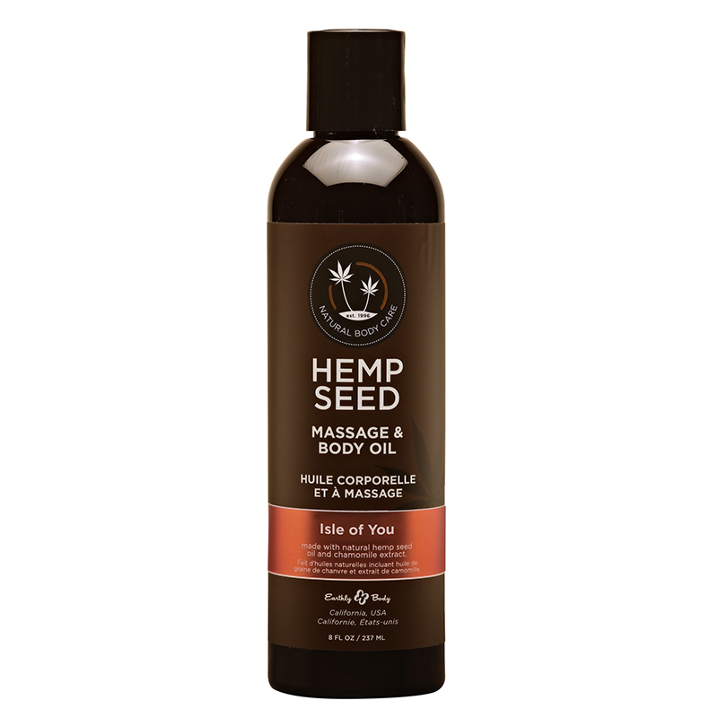 EB4009 Earthy Body 8 oz. Hemp Seed Massage Oil Isle of You