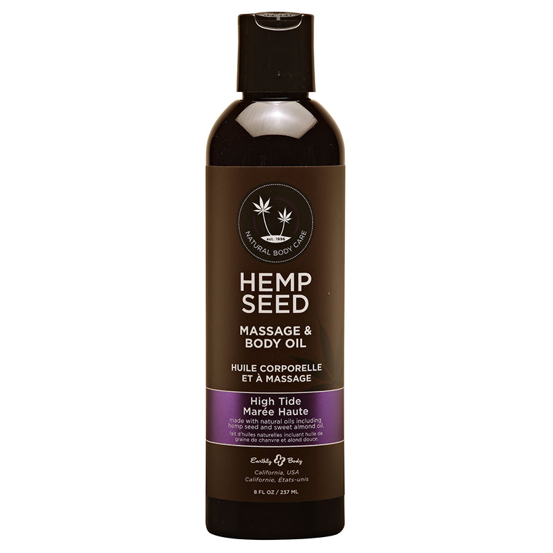 EB4025 Earthly Body  8 oz. Hemp Seed Massage Oil High Tide
