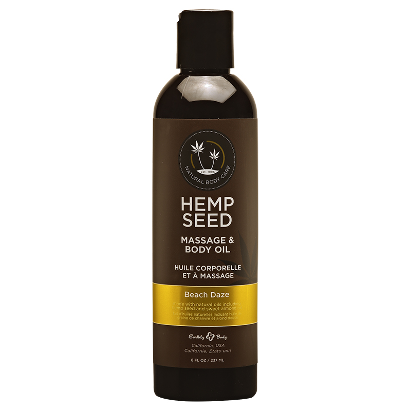 EB4026 Earthly Body  8 oz. Hemp Seed Massage Oil Beach Daze