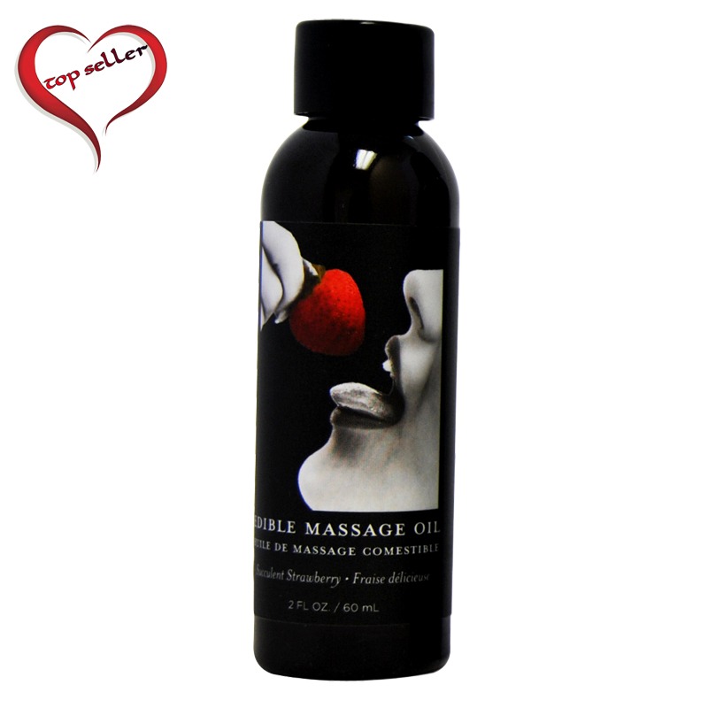 EB4602 Earthly Body 2 oz. Edible Massage Oil Strawberry