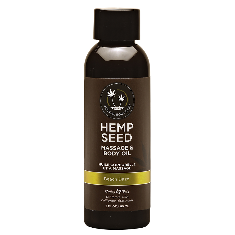 EB5209 Earthly Body 2 oz. Hemp Seed Massage Oil Beach Daze