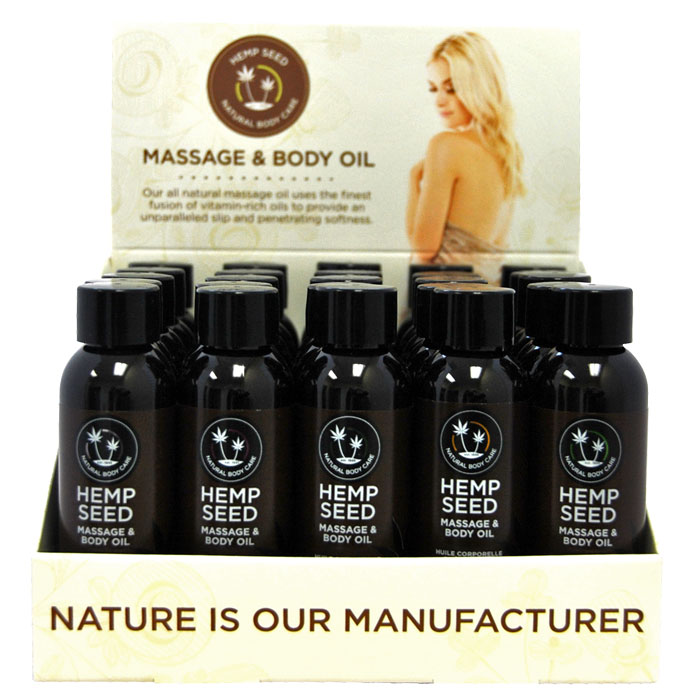 EB5215 Earthly Body 2 oz Massage Oil Display of 25