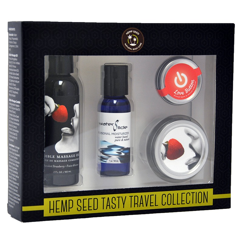 EB5500 Earthy Body Hemp Seed Tasty Travel Set Strawberry