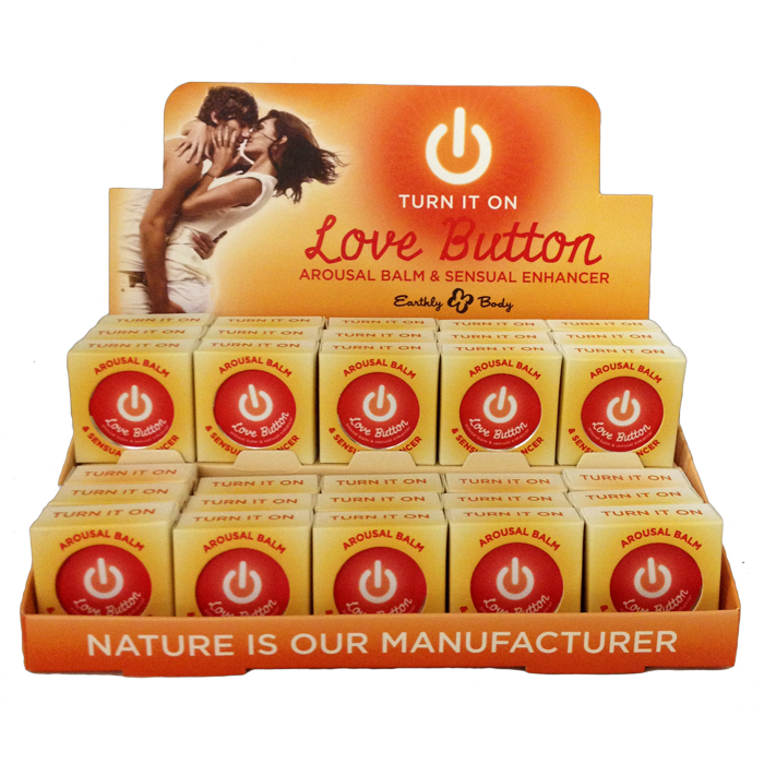 EB8201  Earthly Body Love Button Arousal Balm For Him & Her Basket of 30