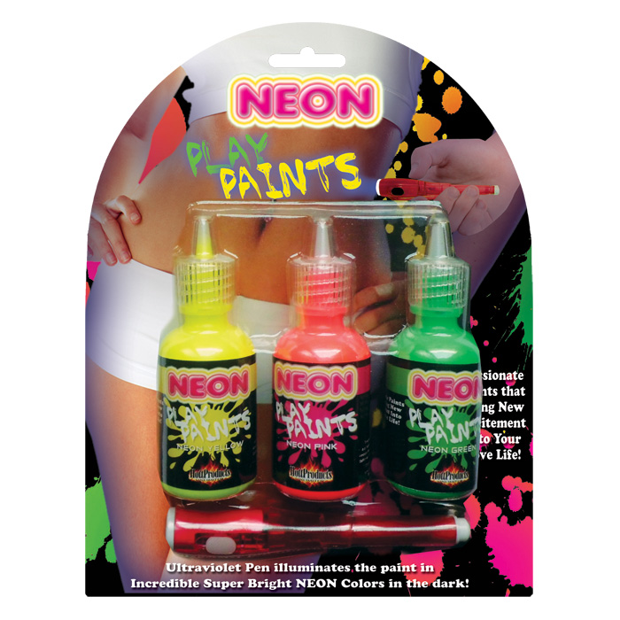 HP2808 Hott Products Neon Body Play Paints 3 Pack