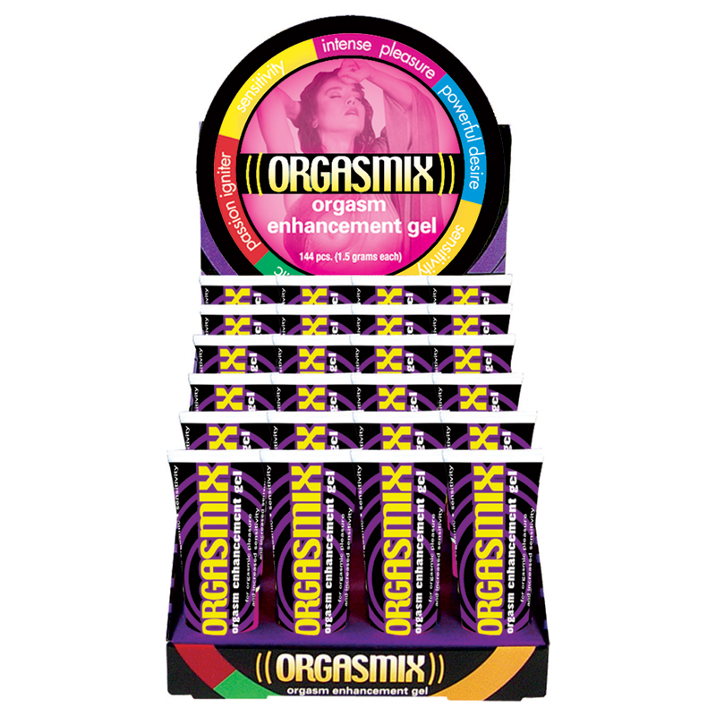 HP700D Hott Products Orgasmix 1 oz Orgasm Enhancing Gel Display of 24