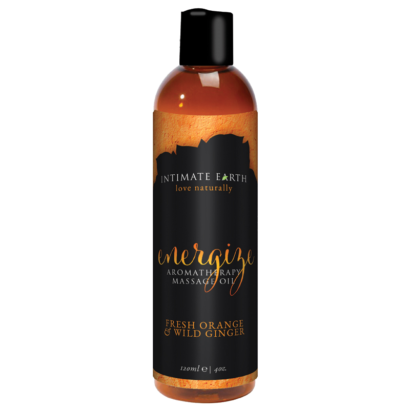 INT010-120IE Intimate Earth 120 ml Massage Oil Energizing