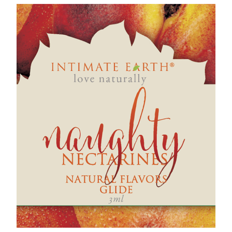INT039F Intimate Earth3 ml Flavored Lubricant Pouch Naughty Nectarines
