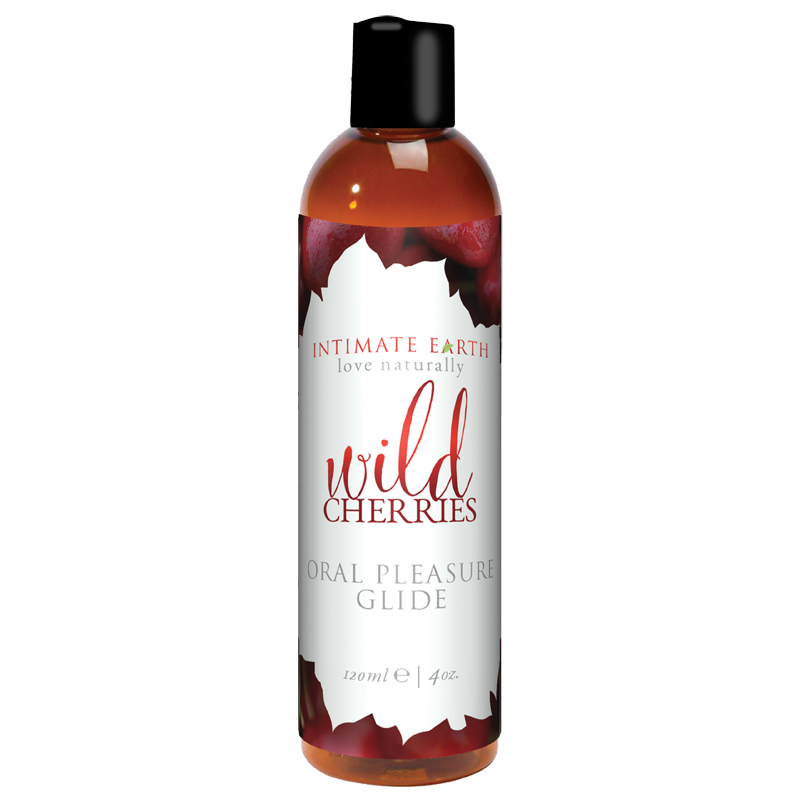 INT040-120IE Intimate Earth 120 ml Flavored Lubricant Wild Cherries
