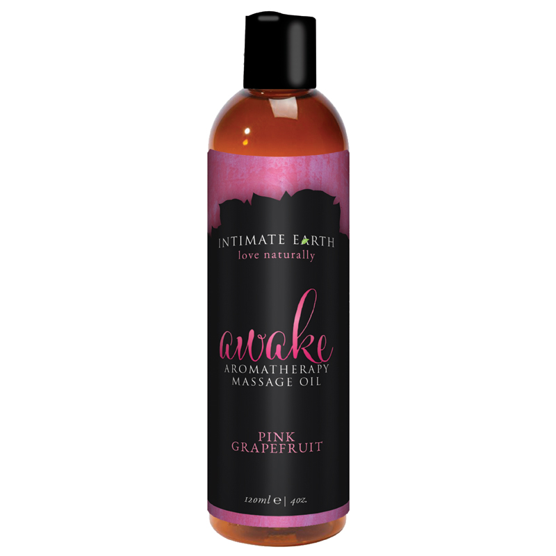INT043-120IE Intimate Earth 120 ml Massage Oil Awake