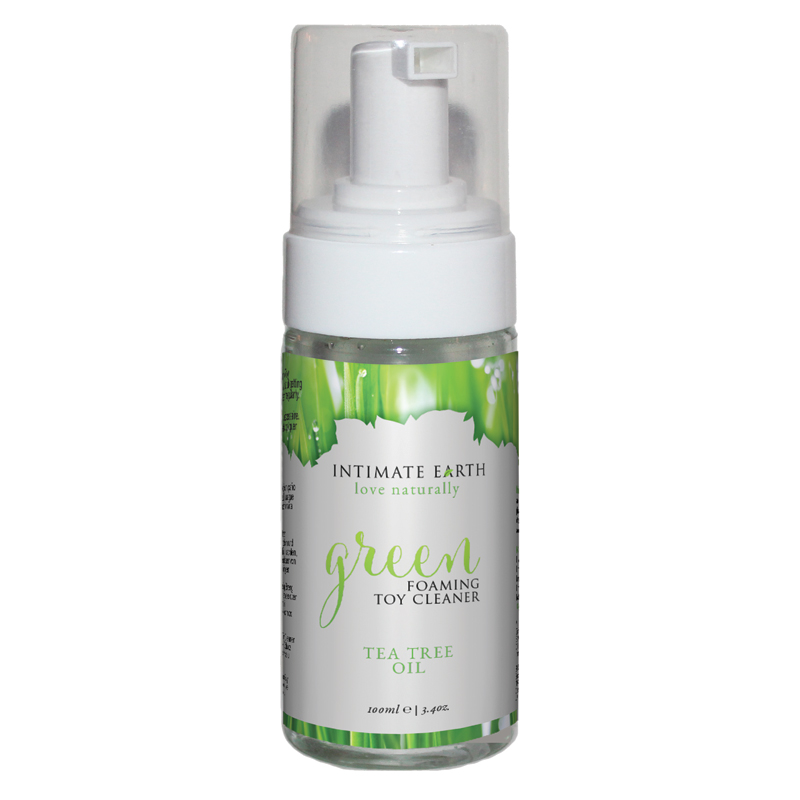 INT047-100IE Intimate Earth 100 ml Green Foaming Toy Cleaner