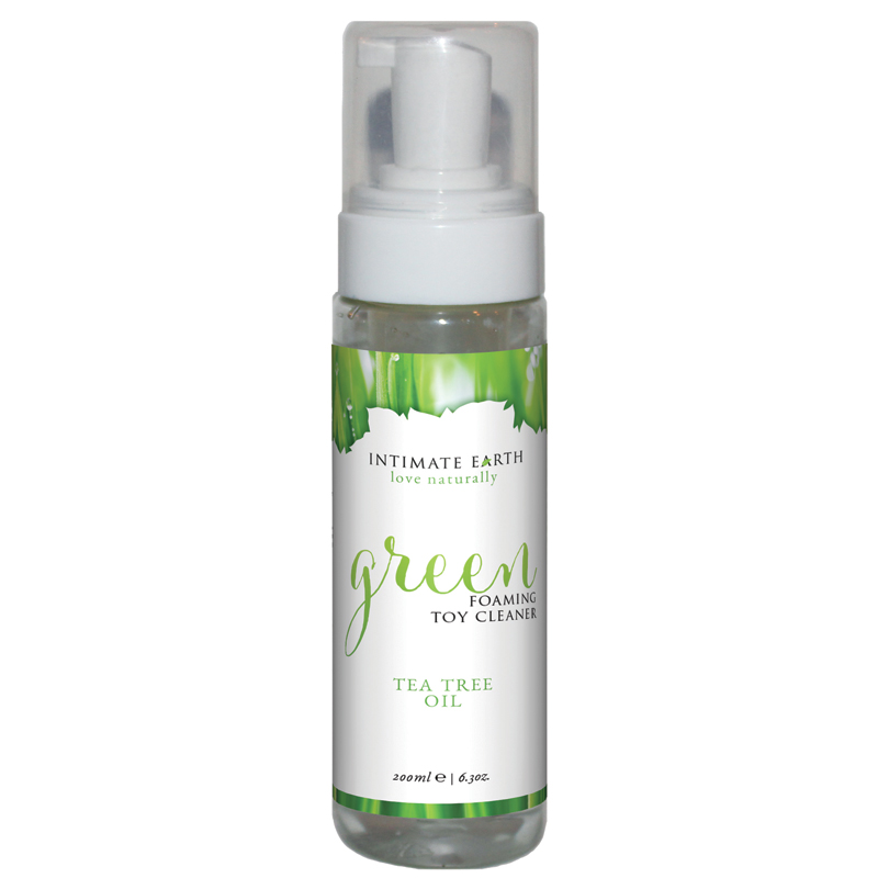 INT047-200IE Intimate Earth 200 ml Green Foaming Toy Cleaner