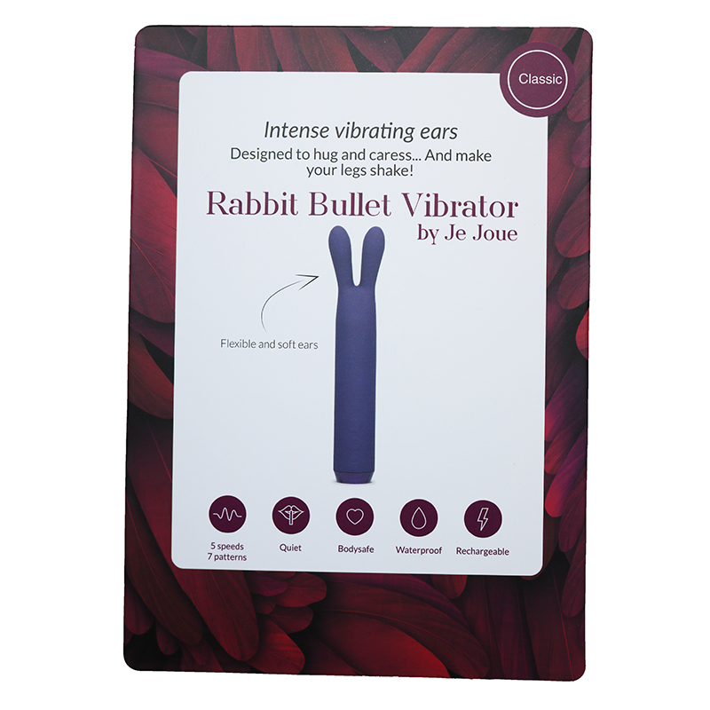 NEW JE2210 Je Joue Rabbit Bullet Vibrator Display CardONE PER STORE ONLY FREE WITH 3 UNITS BOUGHT