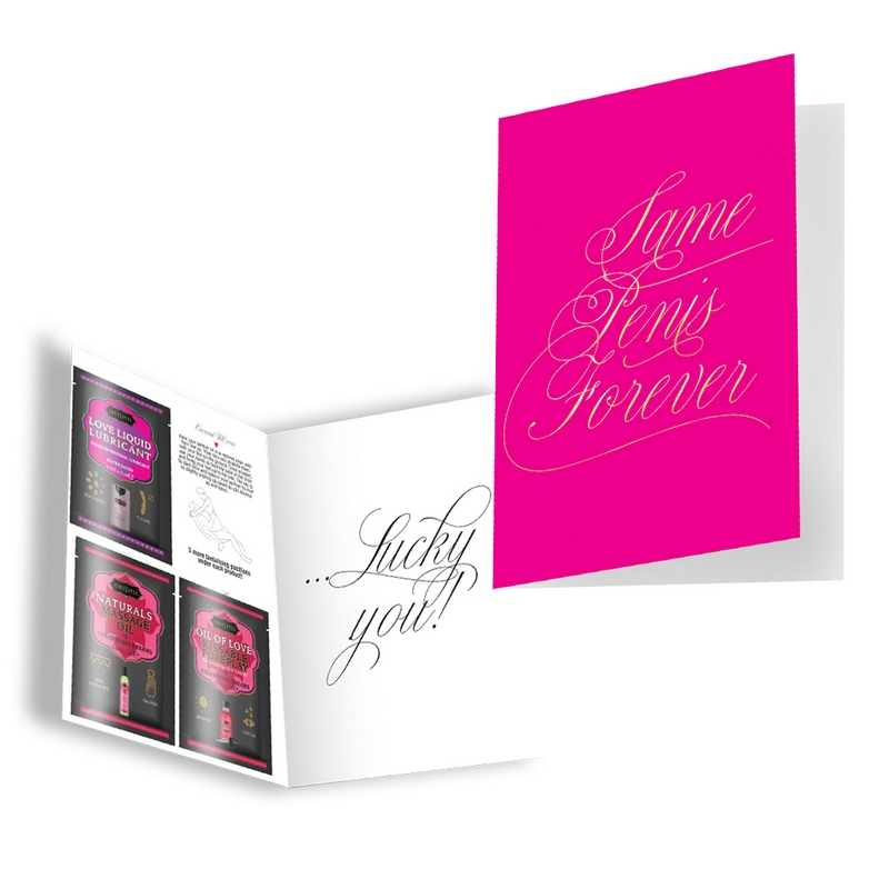 KAM14001 Kama Sutra Naughty Notes Greeting Card Same Penis Forever
