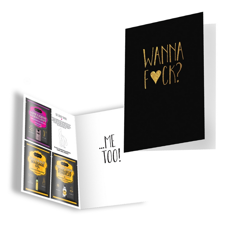 KAM14003 Kama Sutra Naughty Notes Greeting Card Wanna F*ck