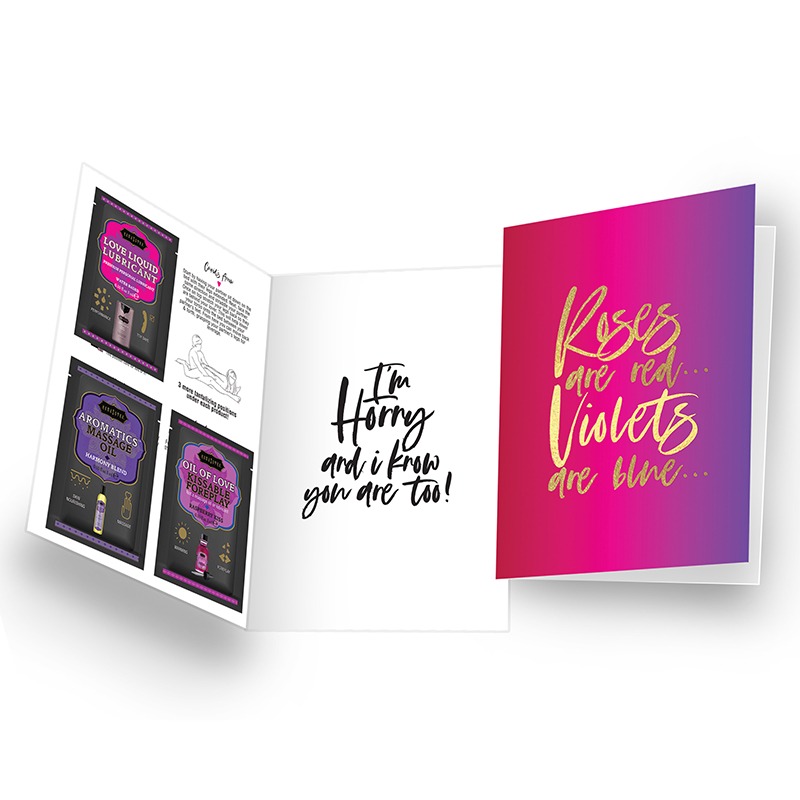 KAM14011 Kama Sutra Naughty Notes Greeting Card Roses are Red