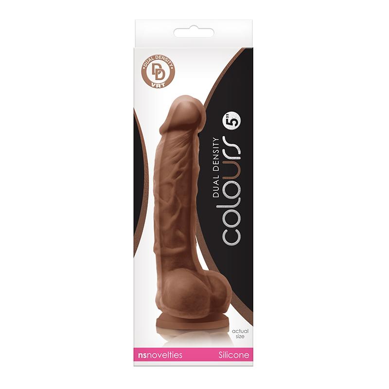 NSN0403-12 NS Novelties Colours Dual Density 5" Dildo Brown
