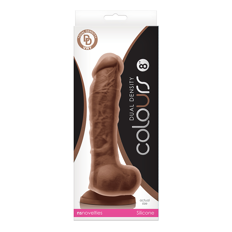 NSN0403-22 NS Novelties Colours Dual Density 8" Dildo Brown