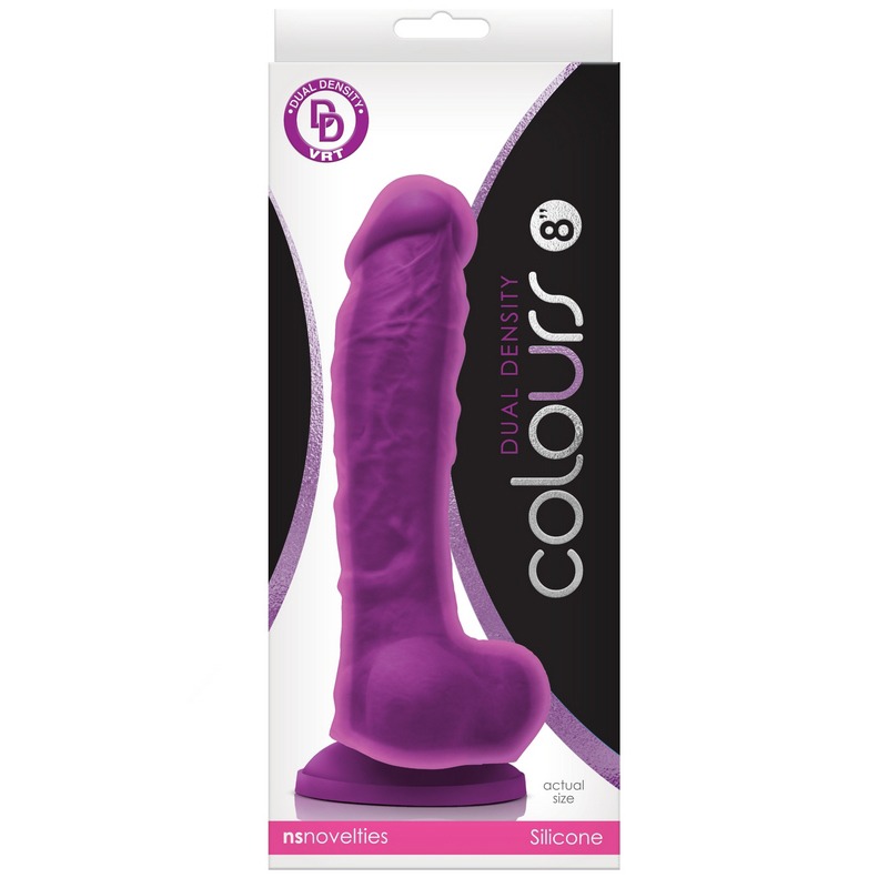 NSN0403-25 NS Novelties Colours Dual Density 8” Dildo Purple