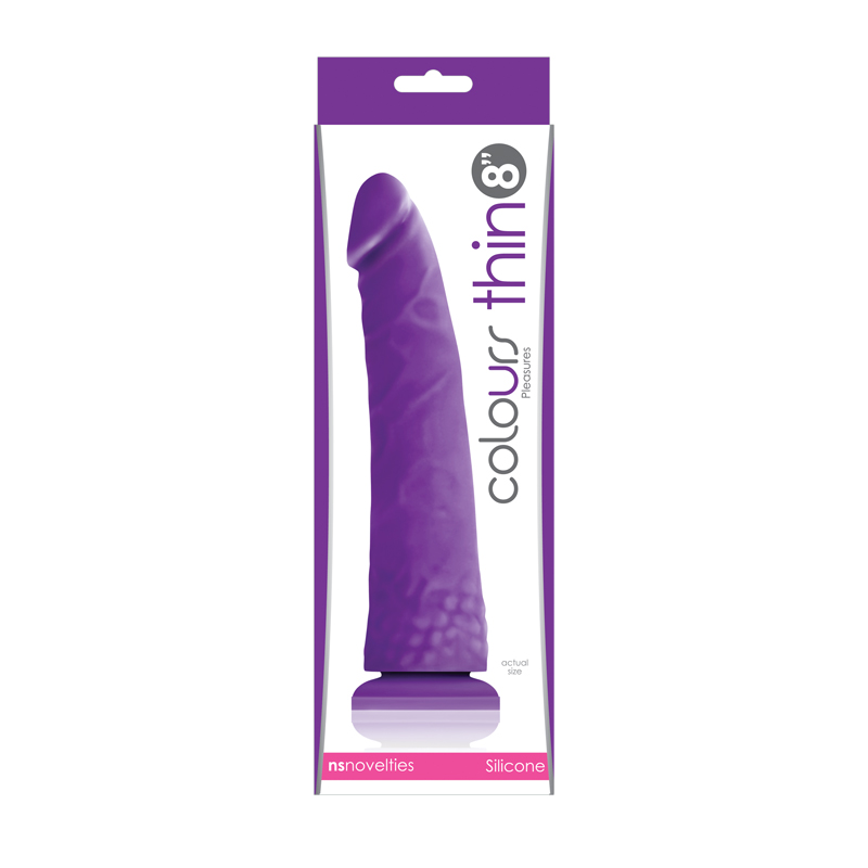 NSN0405-65 NS Novelties Colours Pleasures Thin 8" Dildo Purple