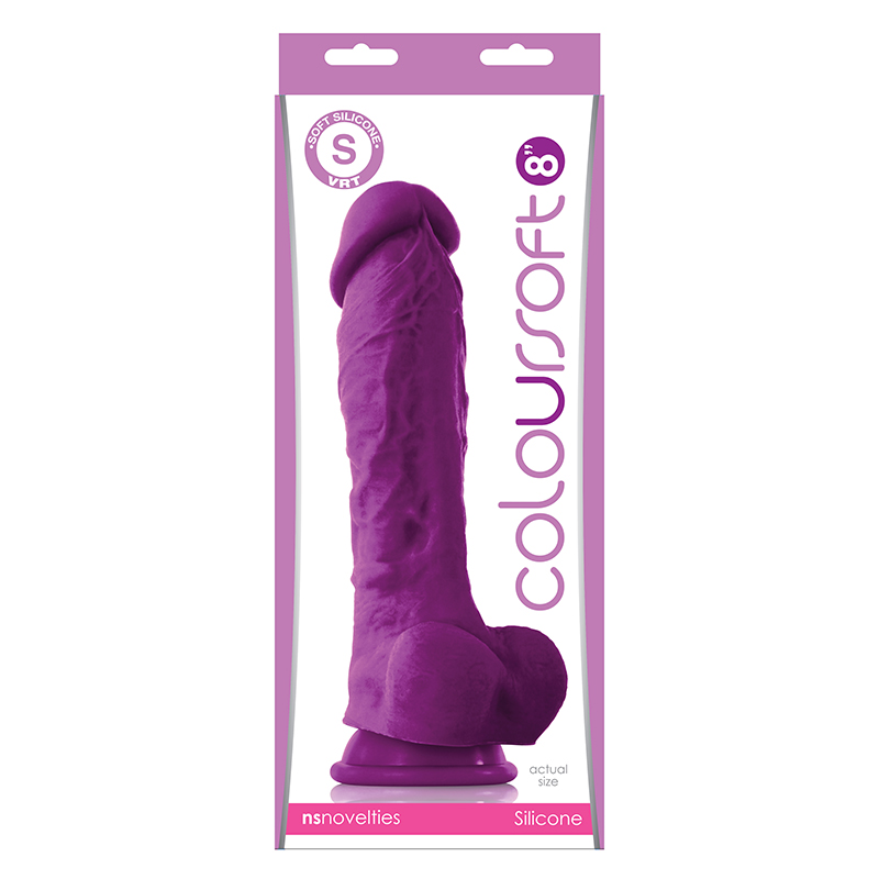 NSN0410-35 NS Novelties ColourSoft 8" Soft Dildo Purple