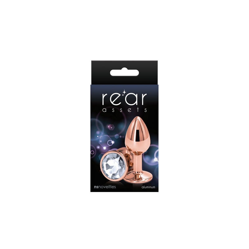 NSN0961-11 NS Novelties Rear Assets Rose Gold Small Clear