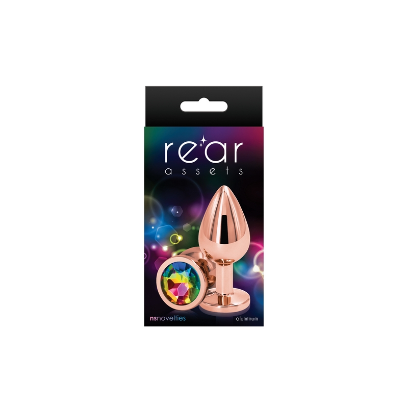 NSN0961-29 NS Novelties Rear Assets Rose Gold Medium Rainbow